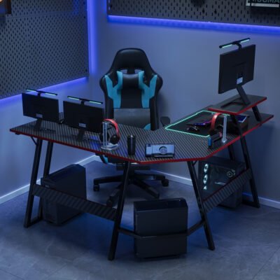 Gaming Table with Cable Management & Anti-Glare Surface